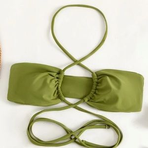 Olive green bikini top